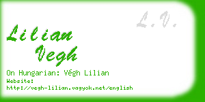 lilian vegh business card